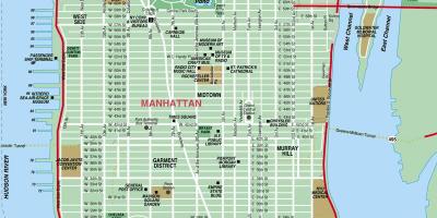 רחוב המפה של מנהטן ניו יורק