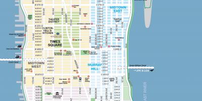 חינם להדפסה מפה של מנהטן ניו יורק
