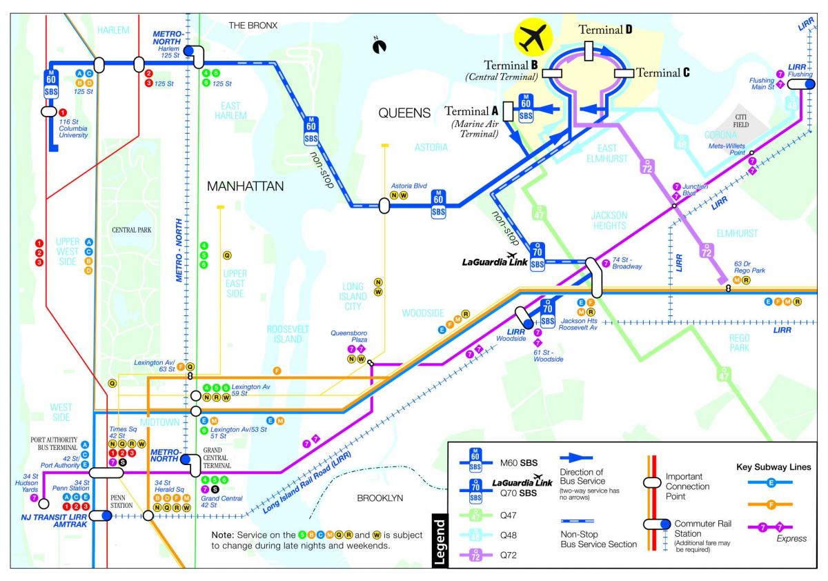 מפה של m60 אוטובוס